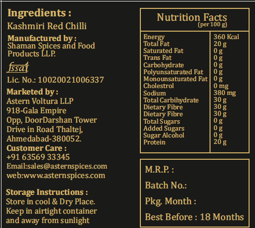 Kashmiri Red Chilli